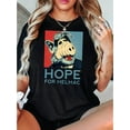 thumbnail image 1 of Camiseta informal de cuello redondo inspirada en Melmac para mujer, 95 % algodón, 5 % elastano, manga corta con estampado animal, ideal para todas las estaciones y con elasticidad media., 1 of 6