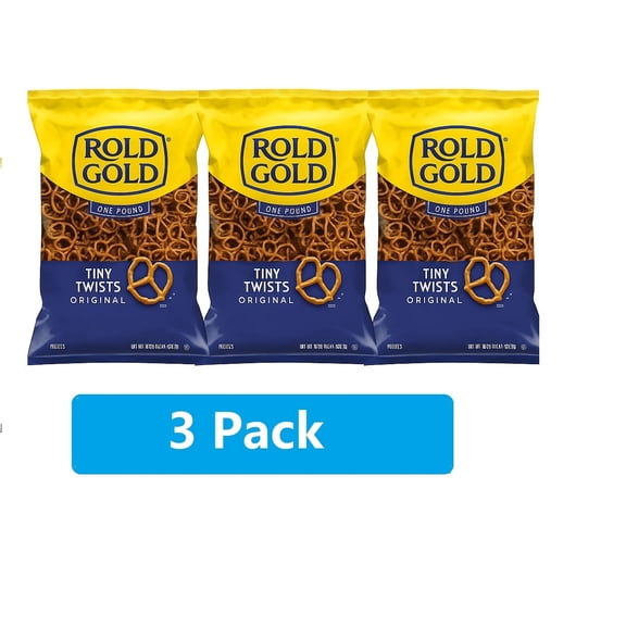 (3 pack} Rold Gold Original Tiny Twists Pretzels, 16 oz Bag(3 pack}