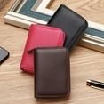 thumbnail image 6 of Leather Credit Card Holder Zipper Wallet With 18 Card Slots, Small Card Case for Women or Men Accordion Wallet with Zipper, 6 of 8