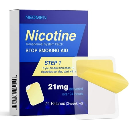 Nicotine Patches to Quit Smoking, Anti-Smoking Patch, Step 1 Stop Smoking Aid, 21mg，21Patches (3 week kit)