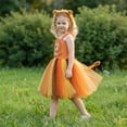 thumbnail image 3 of JIAYUE Girls Dresses Square Collar Sleeveless Ball Gown Animal Graphic Multicolor Mid-Length Tutu Carnival Toddle Birthday Comfort Performance Playwear Stylish Dance Princess Dress, 3 of 7