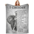 thumbnail image 5 of Elephant Blanket Animal Throw Blanket Cozy Fleece Flannel Bedding Black and White Elephant Gifts for Women Men Boys Girls Adults Lovers Stuff Plush for Couch Sofa Bed Room Decor, 5 of 8