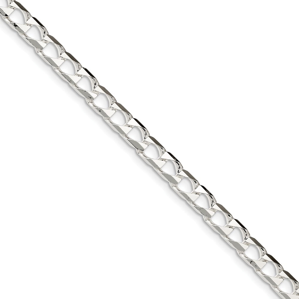 Real 925 Sterling Silver Open 4mm Curb Charm Bracelet 6-8 Inches Charms 