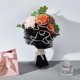thumbnail image 5 of Papel de regalo floral negro de 144 x 6 pulgadas con borde perlado, malla de papel para ramos, hilo de red ondulado y arrugado., 5 of 6