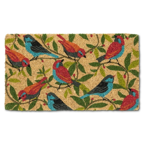 Abbott Collection 35-FWD-BI-1011 Colourful Birds Doormat, 18x30 inches L, Multi