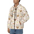 thumbnail image 3 of Vsdgher Chicken Family Mens Hoodies Zip Hoodie, Hoodies for Men, Zip-up Hooded Sweatshirt-3X-Large, 3 of 5