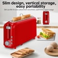 thumbnail image 3 of 2-Slice Slim Toaster, 6 Shade Settings with Cancel, Reheat & Defrost, 10" Long Slot, Auto Shut off, Removable Crumb Tray, Red, 3 of 8