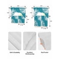 thumbnail image 5 of Teal Blue Coral Coastal Swag Kitchen Curtains Sets for Windows 24 Inch Length, Nautical Ocean Summer Beach Short Window Curtain Panels Swags Valances and Tiers 3 Piece Set for Cafe/Dining Room, 5 of 5