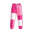thumbnail image 2 of Lmnyox Women's Sweatpants Color Blocked High Waist Drawstring Trousers Comfy Outdoor Sports Pants with Pockets, 2 of 6