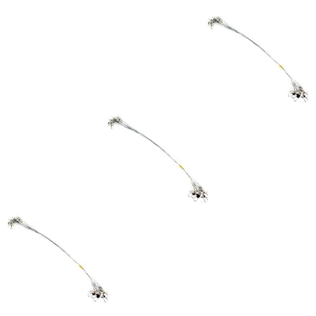 Wosthever Alambre de pesca de acero inoxidable, traza trenzada antimordedura, aparejos guía pesca con alambre de acero, accesorios de 12CM-28CM, Type1 NO1