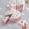thumbnail image 6 of Triangle Cake Shaped Party Favor Box Set Gift Candy Container Wedding Birthday Party Decoration Treat Packaging Dessert Snack Storage Home Event Party Supplies Celebration Decoration Display, 6 of 6