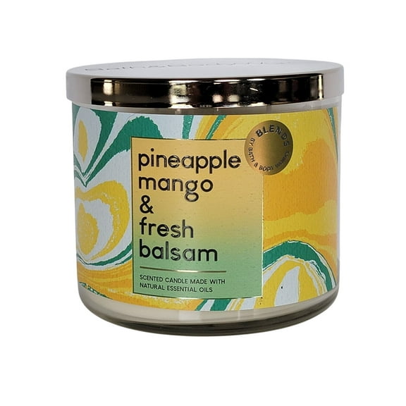 Bath and Body Works Blends Pineapple Mango & Fresh Balsam 3-Wick Candle (14.5 oz / 411 g)