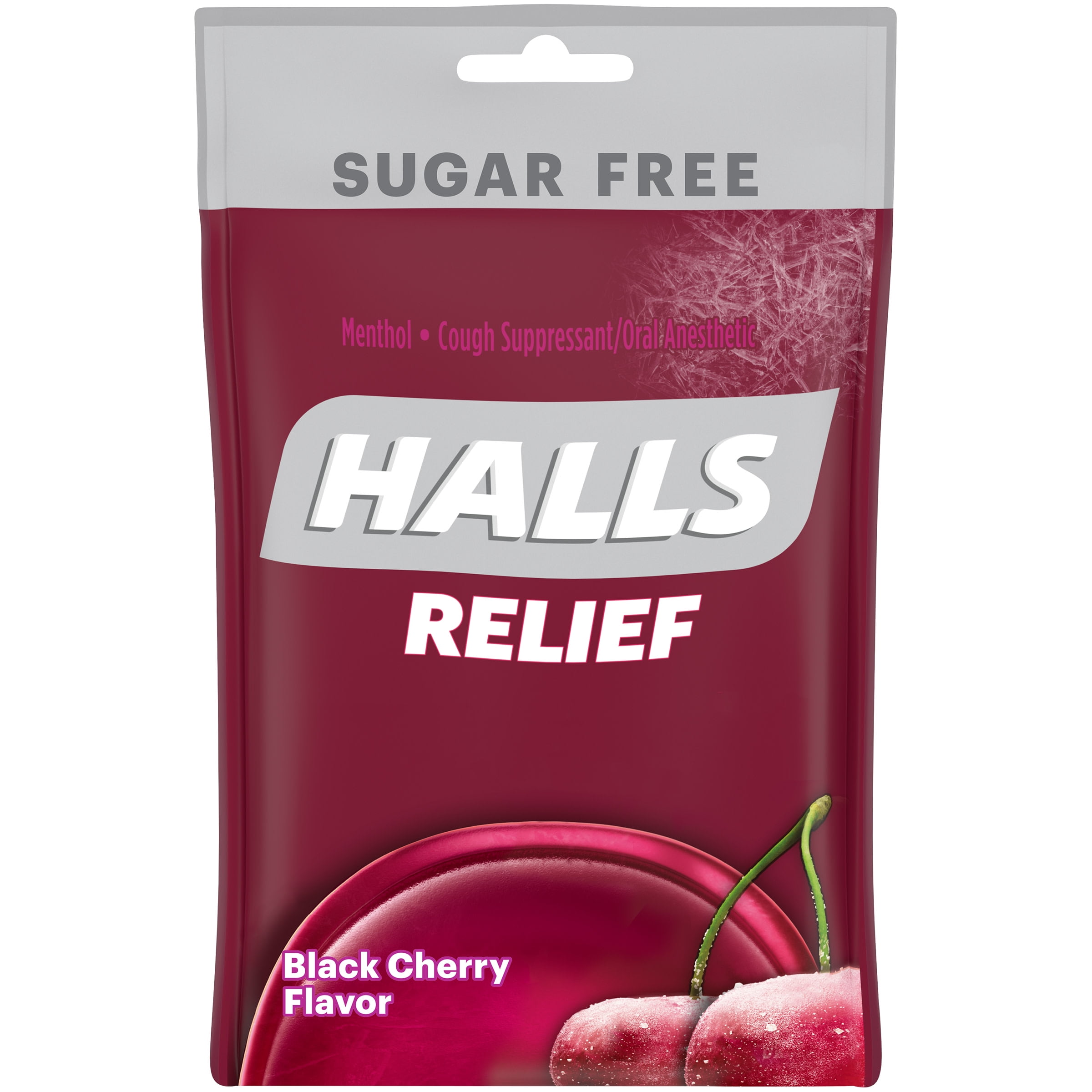 HALLS Relief Black Cherry Sugar Free Cough Drops, 25 Drops