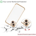 thumbnail image 3 of Case for iPhone 13 6.1" Luxury Plating Edge Case Cover Slim Lightweight Glossy Bling Phone Case Soft TPU Shockproof Bumper Case Electroplated Case,White, 3 of 11