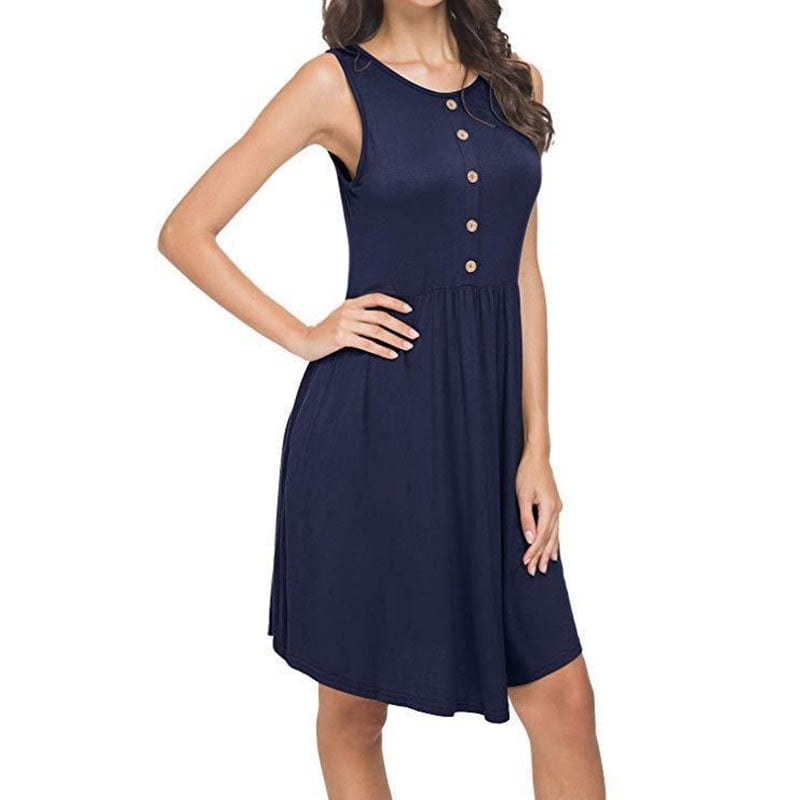 navy blue tank top dress