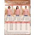 thumbnail image 3 of Cuteduck Women Plus Size Tops Short Sleeve Shirts Casual Floral Print Chiffon Blouses Loose Flowy Crewneck Pleated Top（1X-5X）, 3 of 9