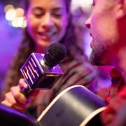 The Voice Champ Deluxe Karaoke Microphone Speaker, Black