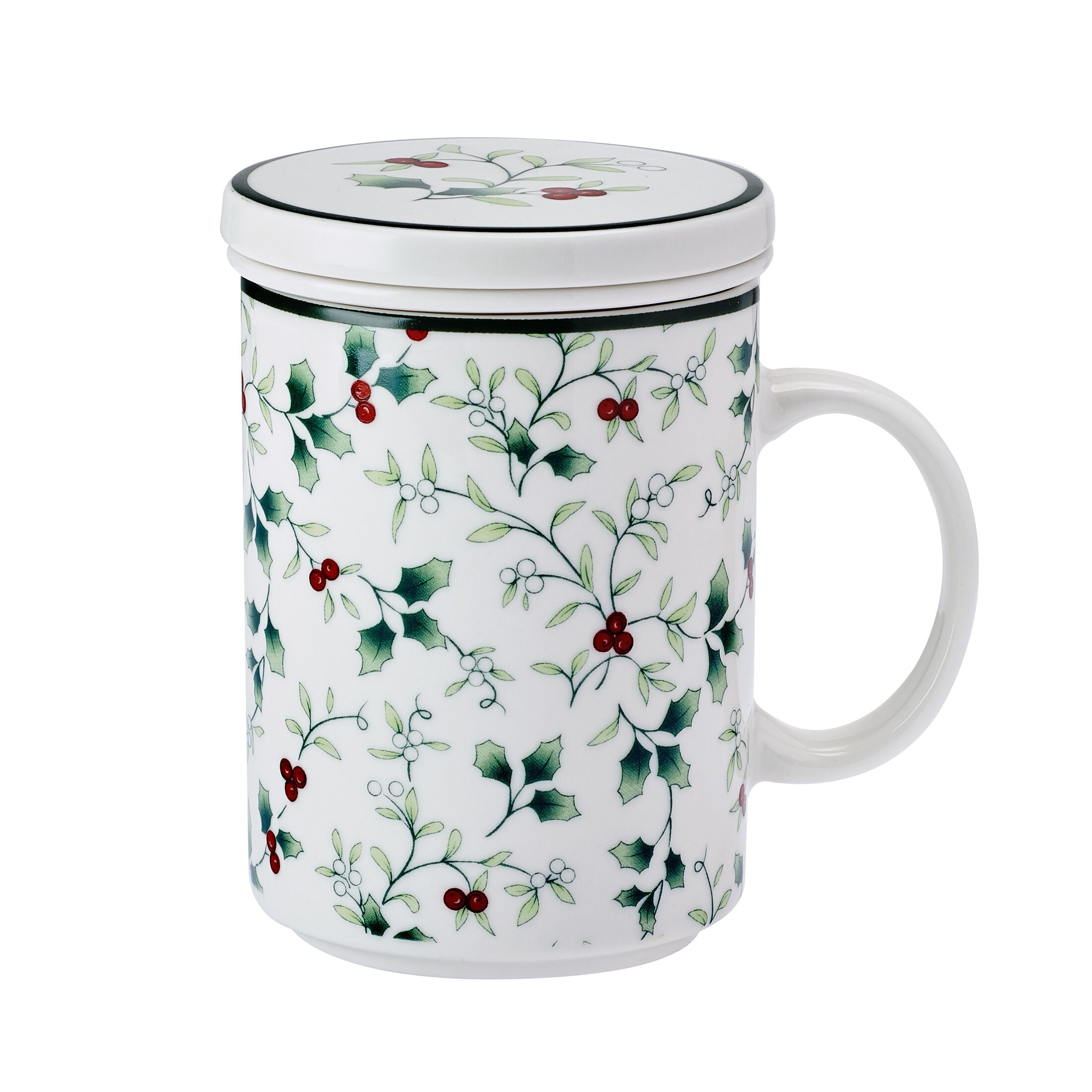 Pfaltzgraff Winterberry 16 oz Mug with Lid and Infuser