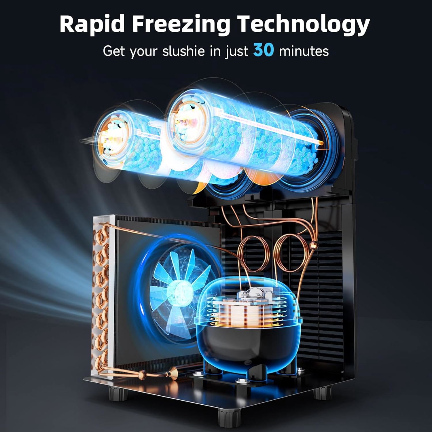 Joreek Commercial Slushy Machine 2x15L Electric Crushed Ice Maker Beverage Dispenser Built in Stirrer for Slushies, Ice Coffee & Cocktail