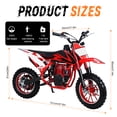 thumbnail image 2 of DJZ Kids Mini 49cc Gas Dirt Bike 4-Stroke Ride-on Pocket Motorcycle with Disc Brakes up to 22mph (Red), 2 of 9