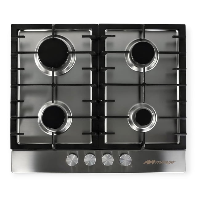Parrilla Mirage de 4 quemadores en Acero Inoxidable Sparx 60GB, Encendido eléctrico 115v empotrable