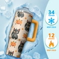 thumbnail image 4 of 30oz Halloween Tumbler with Handle – Pumpkin Ghost Drinkware with Lid and Straw – Gothic Theme Travel Cup – Halloween Gifts Coffee Mug, 4 of 5