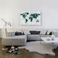 thumbnail image 2 of ARTCANVAS Green Gray Black World Map Canvas Art Print - Size: 40" x 26" (1.50" Deep), 2 of 9