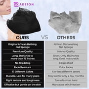 African Net Sponge, Authentic, Real, Exfoliating Bath Wash Cloth, Long Sponge, Body Exfoliator, Sapo, Shower Bath Accessories, Back Foot Scalp Scrub, Flat Dead Skin Remover, 31.5x11.8