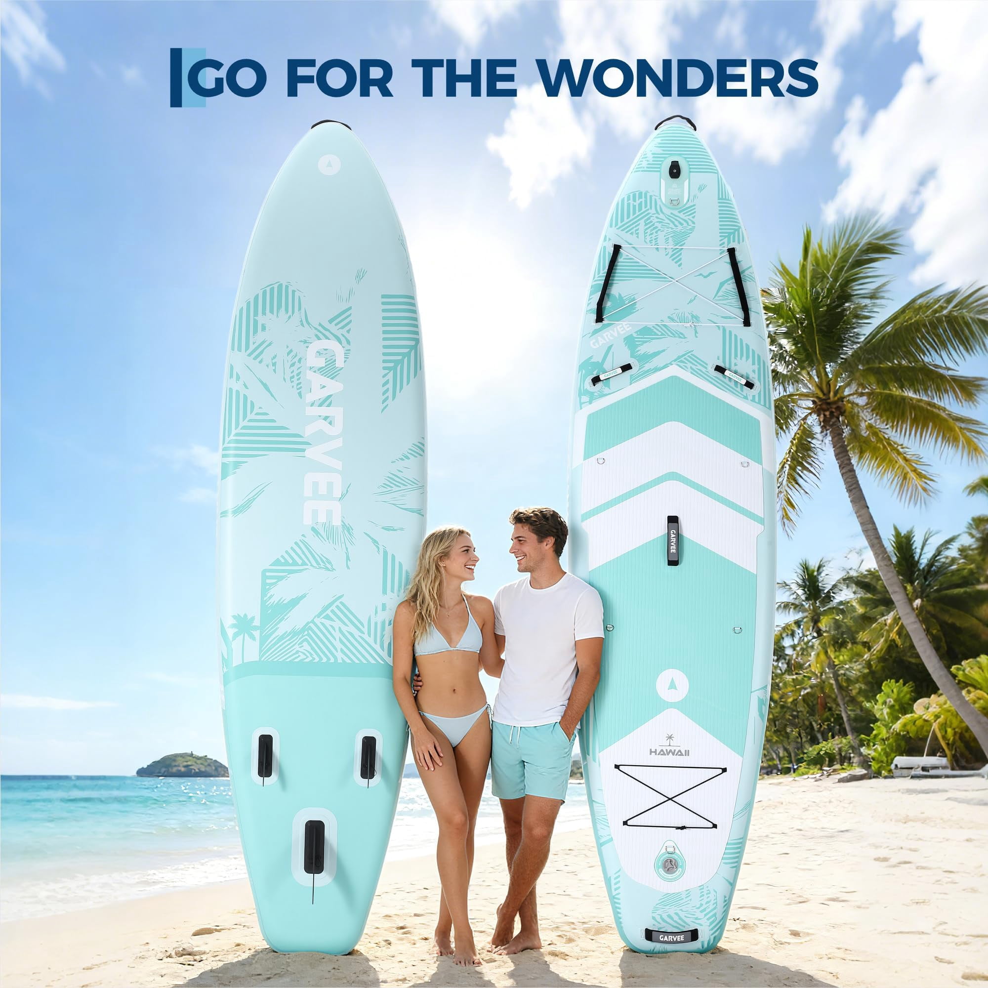 QinaQin 10'6 Inflatable Upright Paddleboard, Wide and Stable, with a Non-Slip Eva Deck, High Load-Bearing Upright Paddleboard, Three-Fin Control, Includes All Accessories