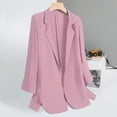 thumbnail image 2 of Lovskoo 2024 Blazers for Women Business Casual Long Sleeve Thin Cardigan Suit Jacket Top Cardigan Pink, 2 of 7