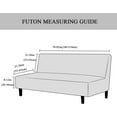 thumbnail image 6 of Stretch Futon Cover Armless Sofa Slipcover Foldable Sofa Bed Covers with Elastic Bottom, Machine Washable (Black), 6 of 6