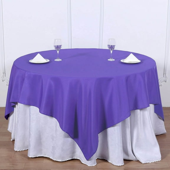 BalsaCircle 10 Pieces 70" x 70" Purple Square Polyester Tablecloths Table Cover Linens