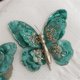 thumbnail image 5 of Adornos navideños Flores navideñas Adorno de mariposa con purpurina y pinzas Adornos para árbol de Navidad Azul, 5 of 7