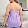 thumbnail image 3 of Ohufall Cotton Pj Tank Tops for Women Plus Size Summer Solid Casual Sleeveless Tunic Cami Shirts with Built in Bras Ladies Soft Comfy Spaghetti Strap Pajamas Blouses, 3 of 4