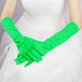thumbnail image 2 of Fgnfyis Ladies Solid Color Satin Gloves for Wedding Party Photography Carnival Formal Event Accessories and Elegant Wear Green, 2 of 3