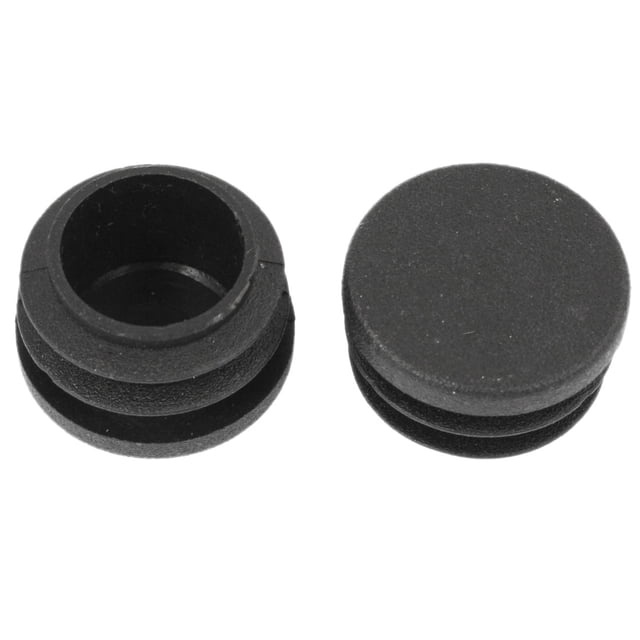 Unique Bargains Chair Table Legs 28mm Dia Cap Round Shape Ribbed Tube Pipe Insert 2 Pcs