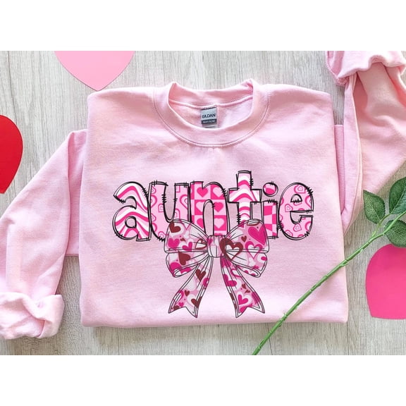 Auntie Valentine sweatshirt, Valentine's day outfit for aunt, Cute Valentine's auntie611 Tshirt All Size S-5XL