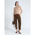 thumbnail image 3 of Free Assembly Women's and Women's Plus Cashmere Cable Knit Sweater with Puff Sleeves, Midweight, Sizes XS-4X, 3 of 5