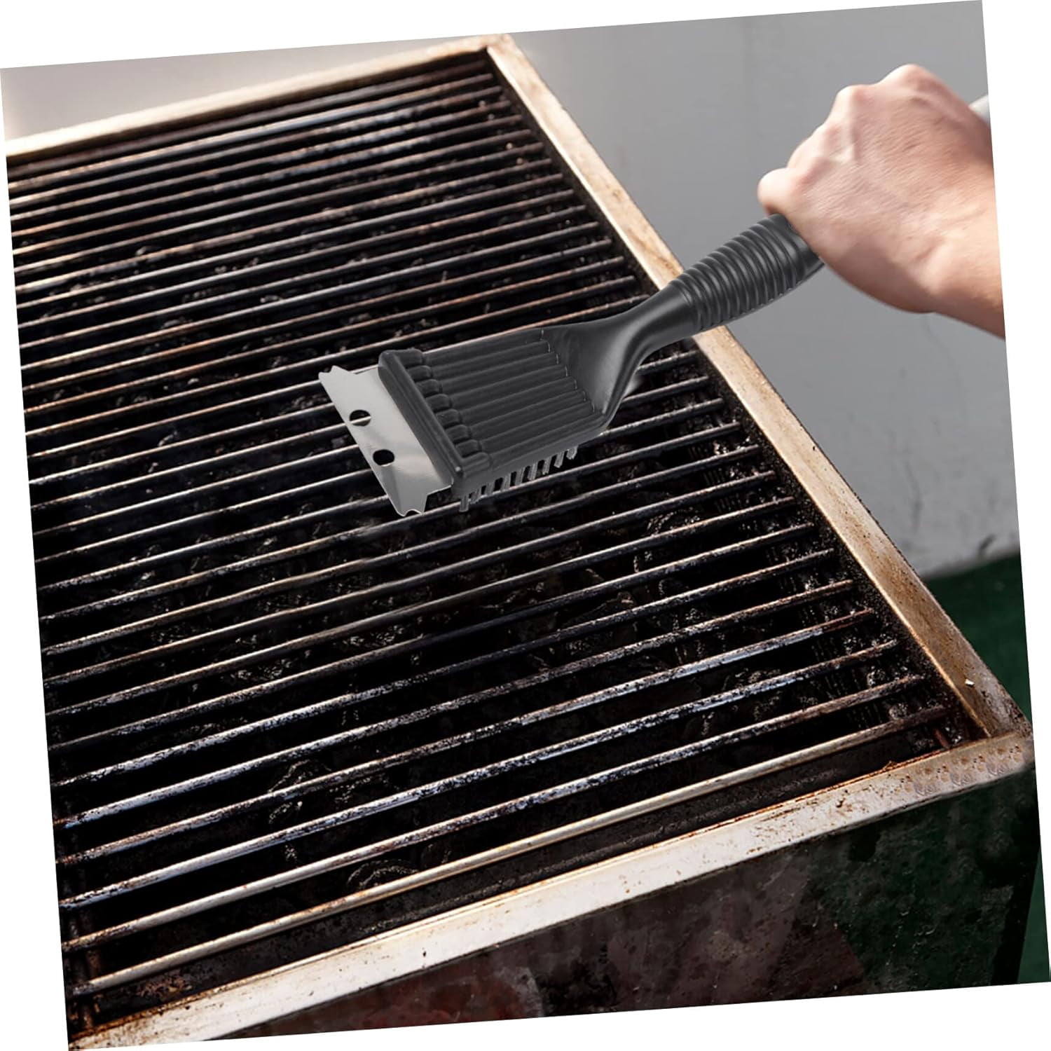 Yankucat BBQ Grill Brush for Outdoor Grill and Scraper, Stainless Steel Cleaning Brush, Gift for Men/Dad BBQ Brush