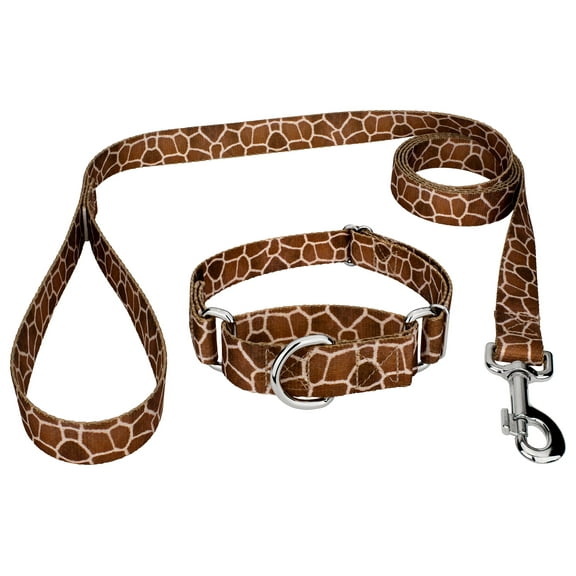 Country Brook Petz® Giraffe Martingale Dog Collar and Leash Limited Edition, Extra Small