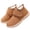 Khaki, variant on Men and Women Winter House Shoes Extra Wide Warm Non Slip Slippers Thick Sole Indoor Outdoor Snow Boots (Black, 6.5)