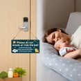 thumbnail image 4 of Fun-plus Baby Sleeping Sign for Front Door - 10"x5" PVC Plastic Hanging Sign, Do Not Knock or Ring the Bell - It Upsets the Dog and Baby, Which Upsets Mom, 4 of 8