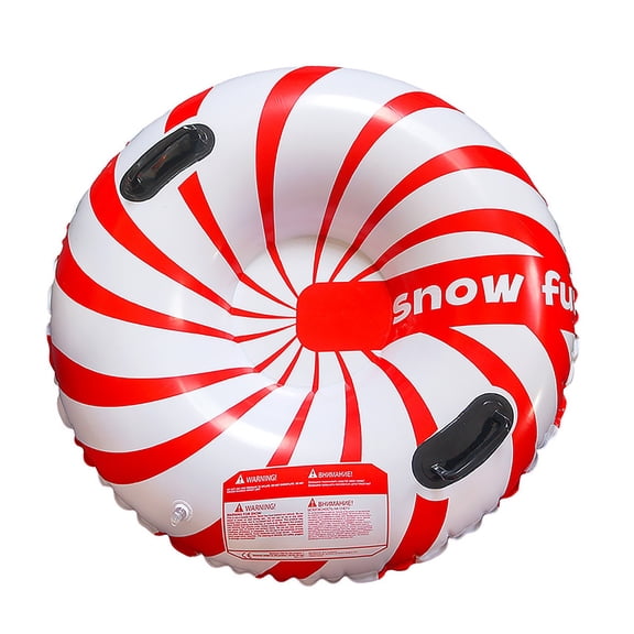 Inflatable Snow Tube for Adults and Kids, Heavy-Duty Cold-Resistant PVC with Thickened Bottom and 2 Handles for Winter Outdoor Fun