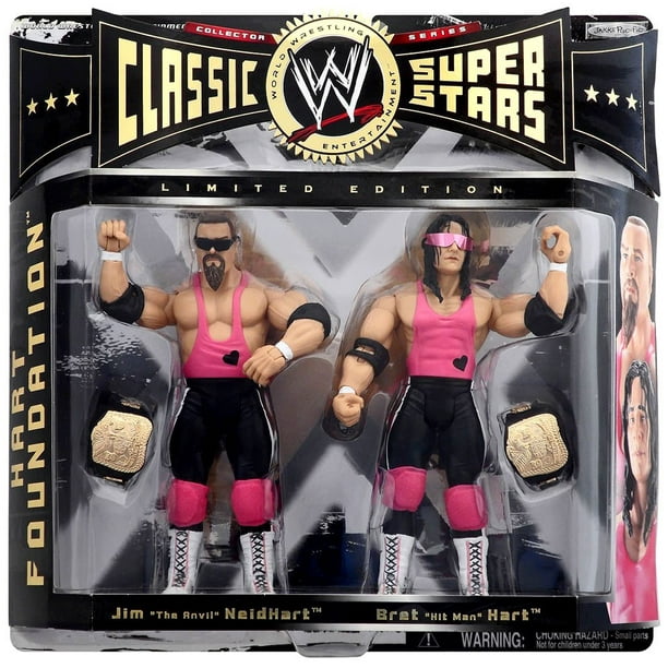 Wwe Wrestling Clic Superstars Series 1 Bret Hart Jim Neidhart Bret Hart Jim Neidhart