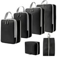thumbnail image 3 of Abbracc 6 Pack Cubes de Compression, Sacs de Rangement pour Vêtements, Sac de Toilette Respirant, Bagage Noir, 3 of 9