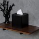 thumbnail image 3 of Caja de pañuelos cuadrada, caja de pañuelos de cuero Pu, soporte para decoración de baño Heilwiy Dresser (negro) esquí esquí Gafas de esquí, 3 of 5