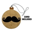 thumbnail image 2 of Curly Mustache Wood Christmas Tree Holiday Ornament, 2 of 6
