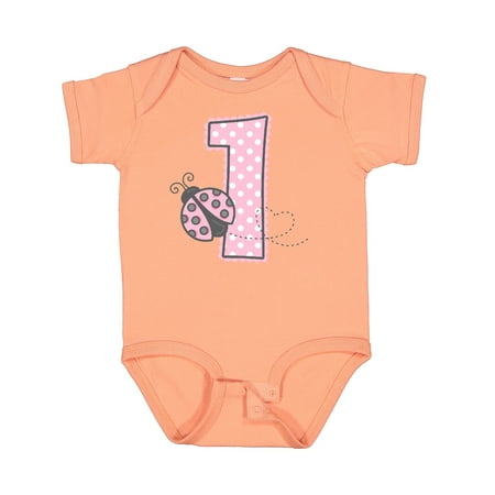 

Inktastic Pink Ladybug 1st Birthday Gift Baby Girl Bodysuit