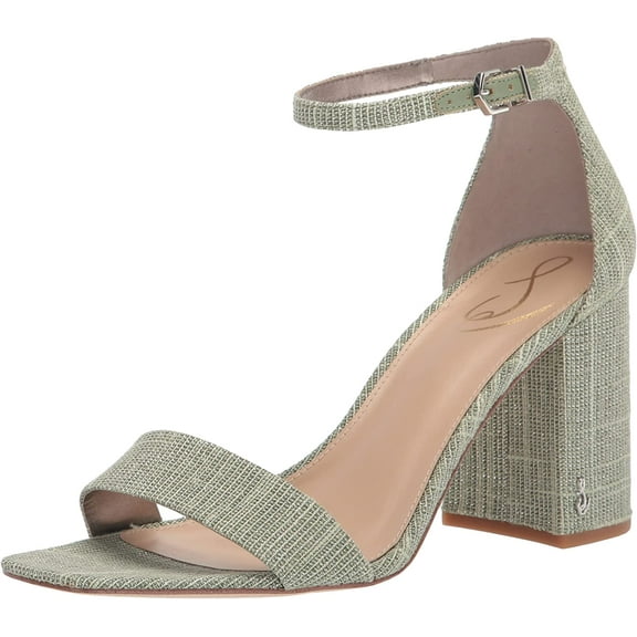 Sam Edelman Daniella Soft Jade Open Toe Ankle Strap Block Heeled Dress Sandals (Soft Jade, 8.5)