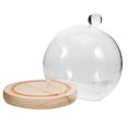 thumbnail image 2 of Shisuyan Dôme en Verre Transparent avec Base en Bois pour Usage Domestique Décoration Créative Multi Taille 3.54"x4.72 Pouces, 2 of 8